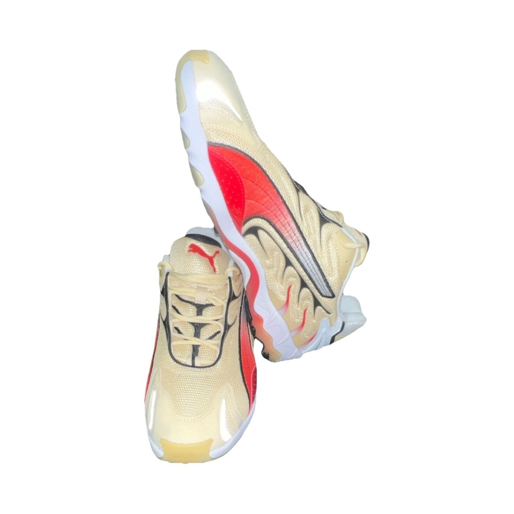 21N7/PUMA Inhale OG Summer Melon Red Beige Black Lace Up Low Top Men's Sneakers